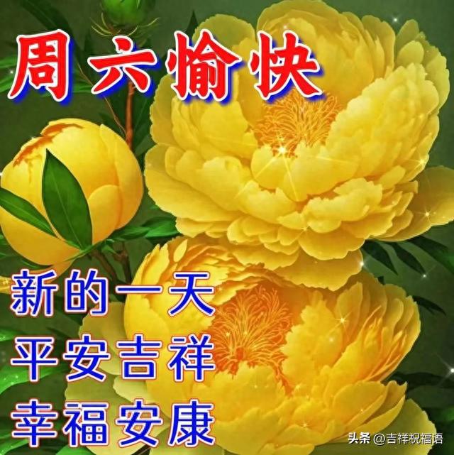 5月13日星期六精选美女早上好表情祝福，岁岁常欢愉，年年皆胜意