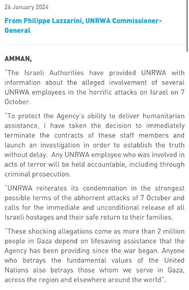 以色列指控联合国雇员参与屠杀！古特雷斯“震惊”，美国停止拨款