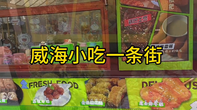 威海威高广场特色小吃一条街，全国各地小吃基本都有。韩国