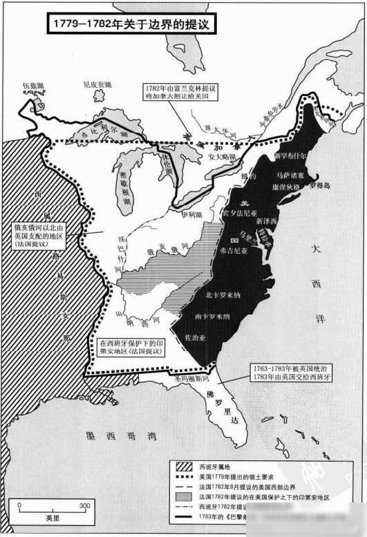 美国地图：1769—1790年的美国的何等景象？7张地图让你