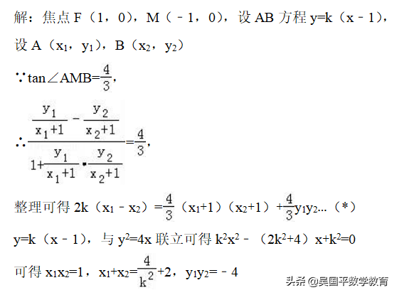 高考数学热点剖析，会解抛物线有关的圆锥曲线问题