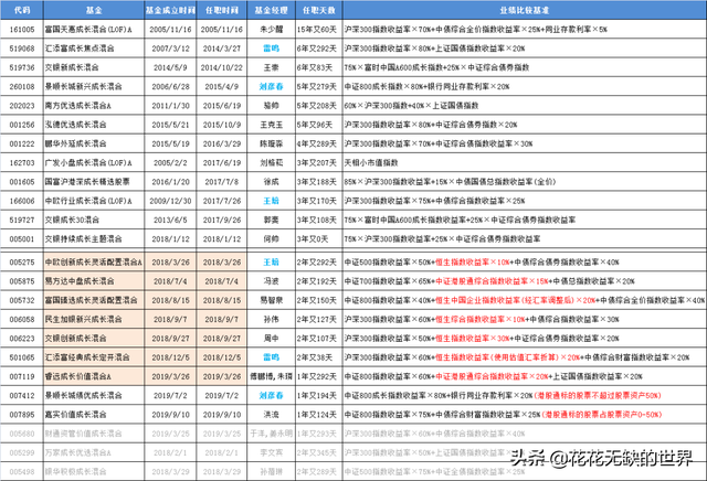 24只成长基金详细对比，重点关注