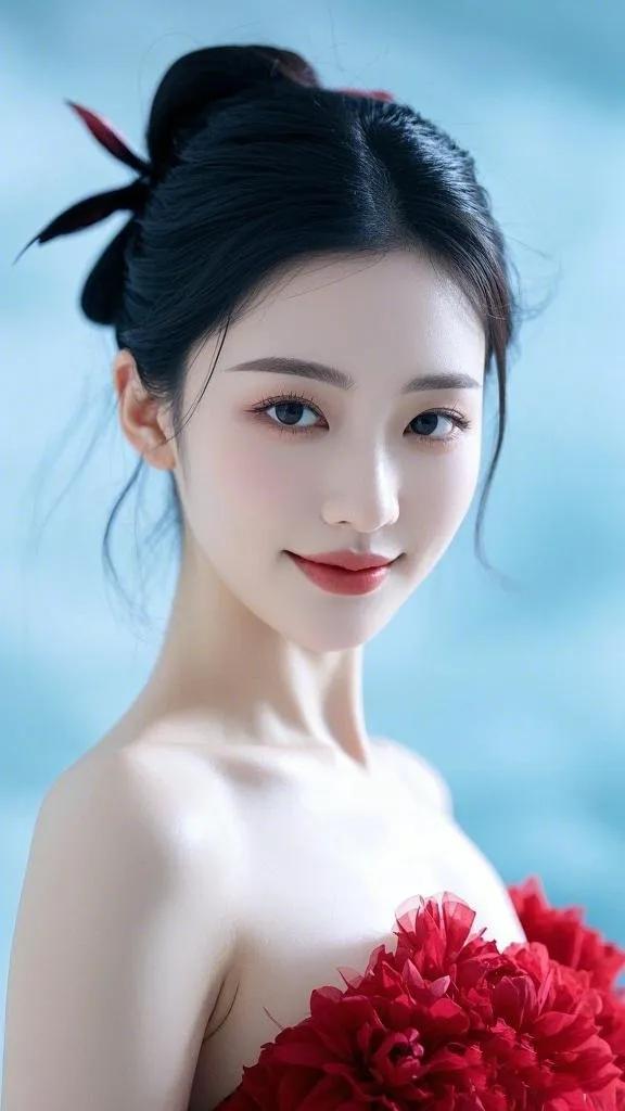 美女壁纸：明眸皓齿，花容月貌